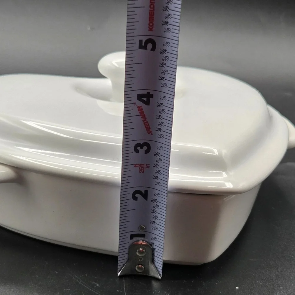 Chantal White Heart Shaped Covered Casserole‎ Baking Dish 1 Quart